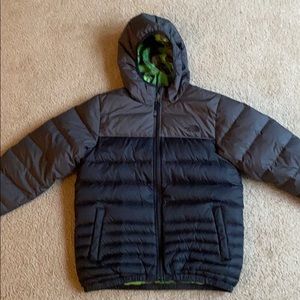 Reversible kids north face jacket